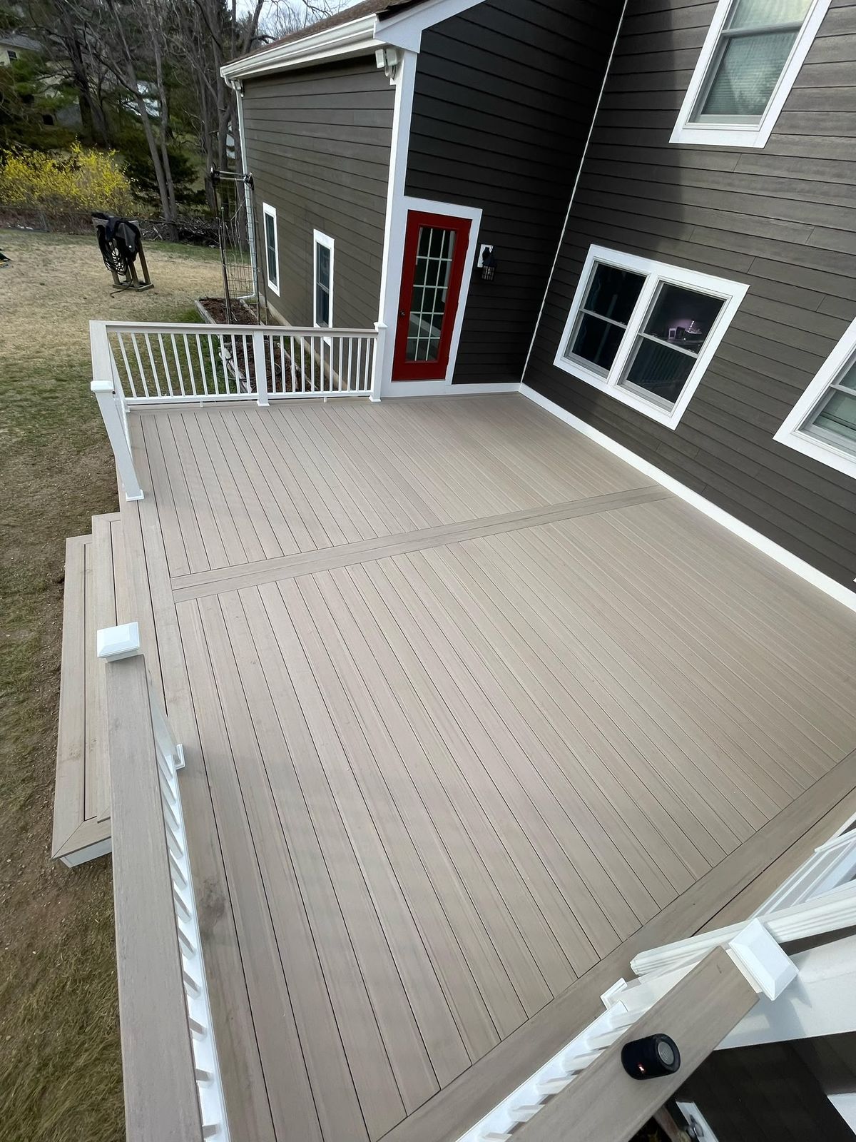 Low maintenance composite deck installation Massachusetts
