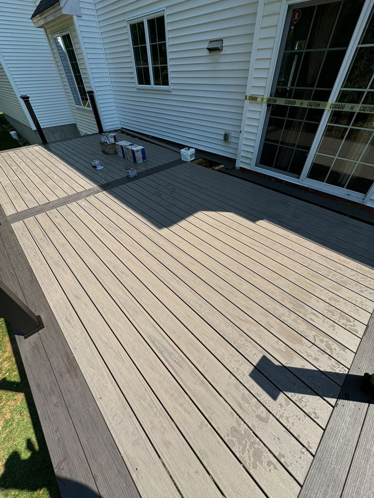 Composite deck installation in progress Massachusetts